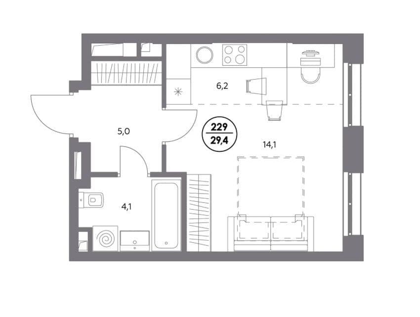 Квартира в ЖК Адмирал — фото 1 из 7